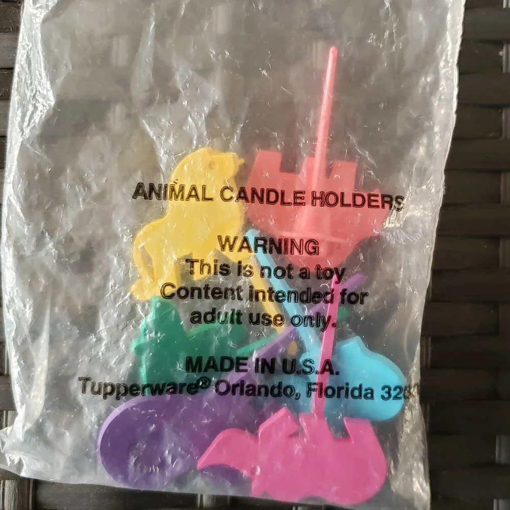 NWT Tupperware Animal Candle Holders